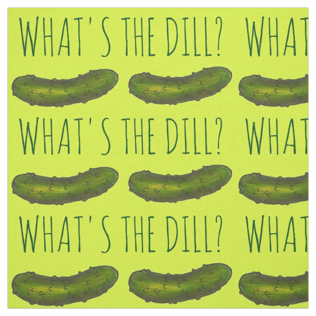 Tecido O que é o Impressão de picles verde do Dill (Modelo)