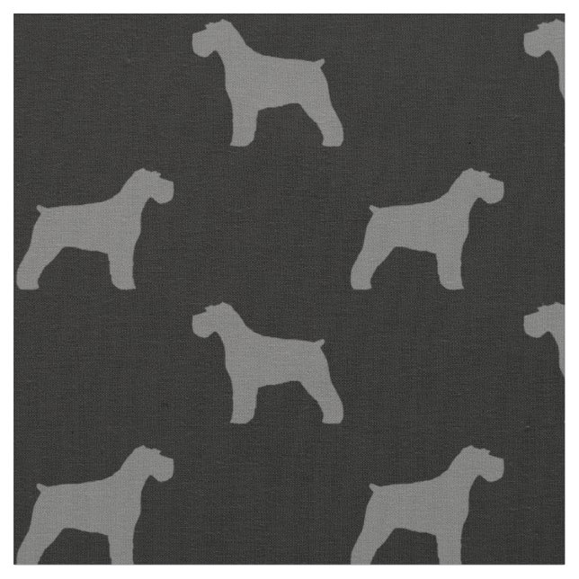 Tecido O Schnauzer mostra em silhueta o teste padrão (Detalhe)