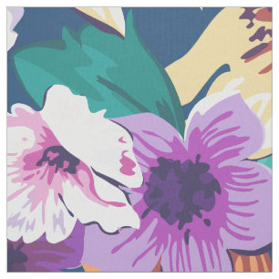 Tecido O verão brilhante das cores floresce o teste