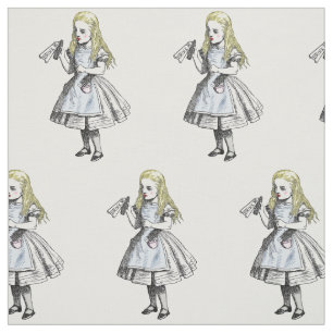 Tecido O vintage Alice no país das maravilhas bebe-me