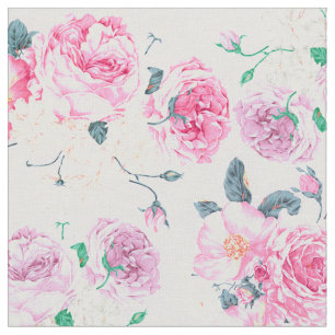 Tecido O vintage cora damasco elegante floral do rosa do