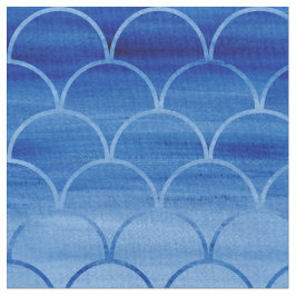 Tecido Obscuridade à luz - teste padrão azul da escala da