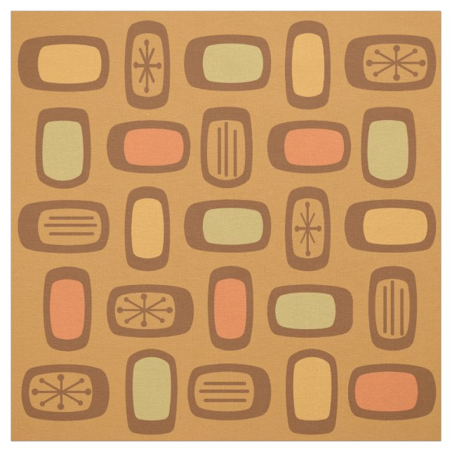 Tecido Ochre Arredondado MCM do meio século (Modelo)