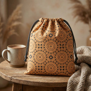 Tecido Ochre Étnica marroquina Boho Chic Patterno