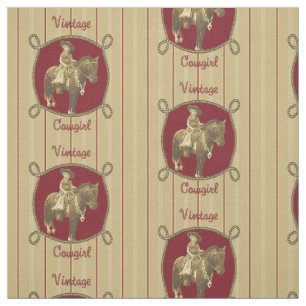 Tecido ocidental da vaqueira do vintage