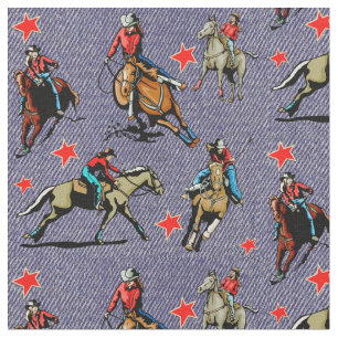Tecido ocidental do design dos cavalos de