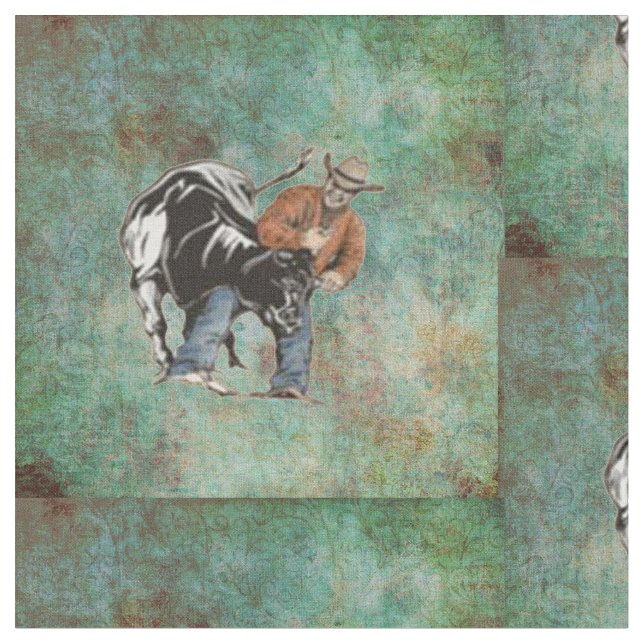 Tecido ocidental do impressão da luta do boi do (Detalhe)