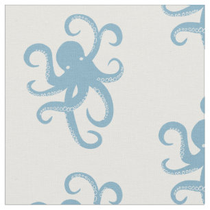 Tecido Octopus azul
