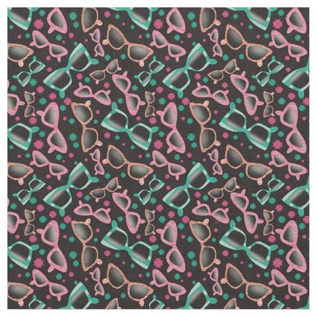 Tecido Óculos escuros retrorreflectores Padrão preto (Detalhe)