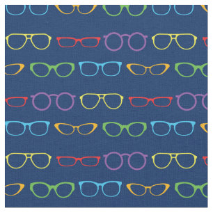 Tecido Óculos - Marinho Óptico de arco-íris