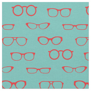 Tecido Óculos Retro Optometrista Óptico Vermelho e Teto