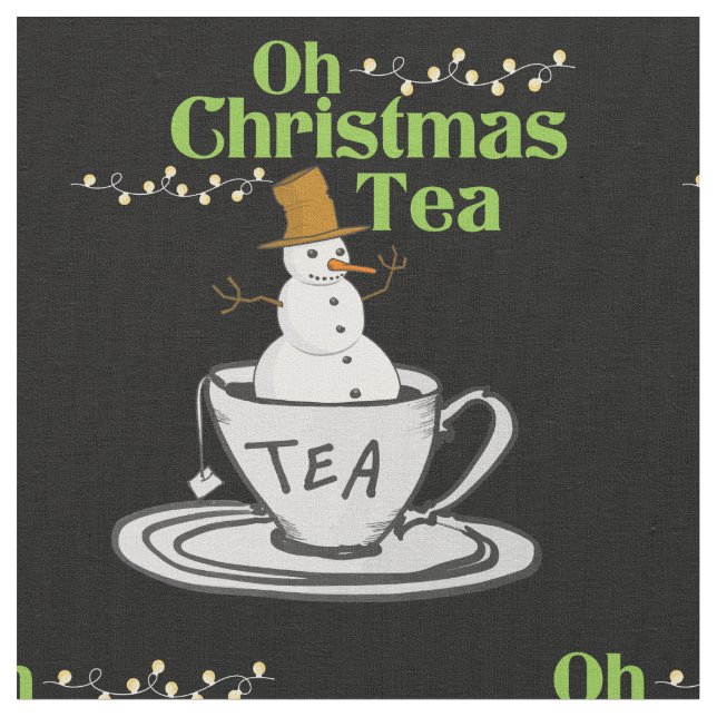Tecido Oh Chá de Natal - Feriado do Tea Lover Xmas (Detalhe)