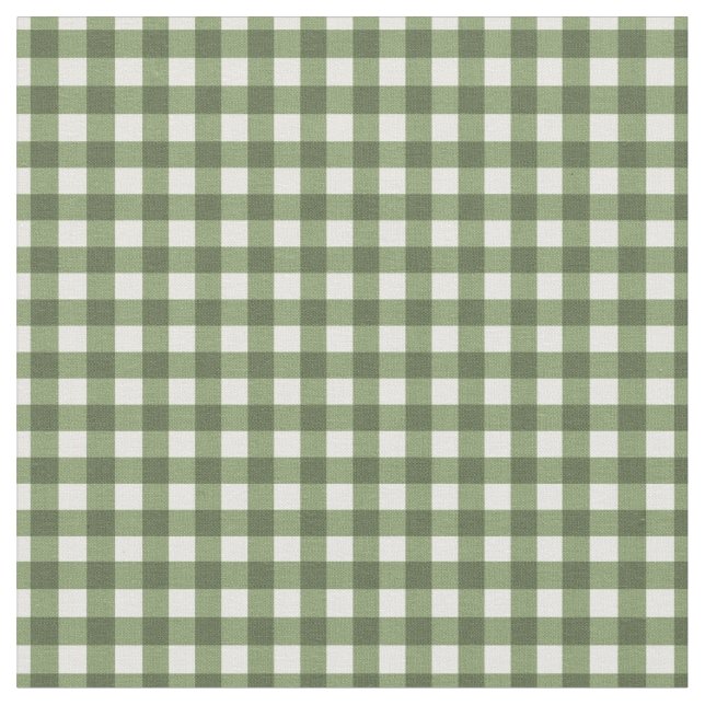 Tecido Okra Green verificou Gingham para lixeiras domésti (Detalhe)