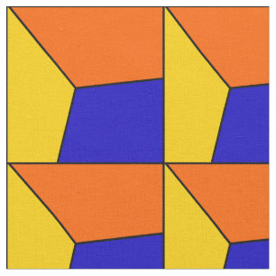 Tecido olhar amarelo alaranjado azul da estrutura 3D