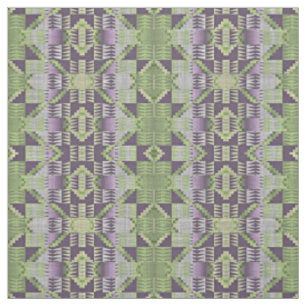 Tecido Olhar étnico verde rosa lavanda violeta roxo verme