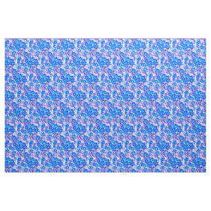 Tecido Olhar floral legal azul