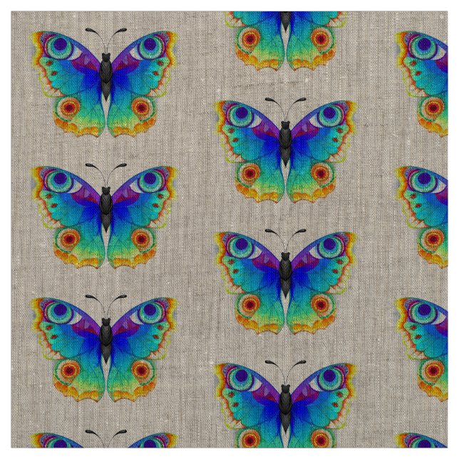 Tecido Olho Peacock da Borboleta Arco-Íris (Modelo)