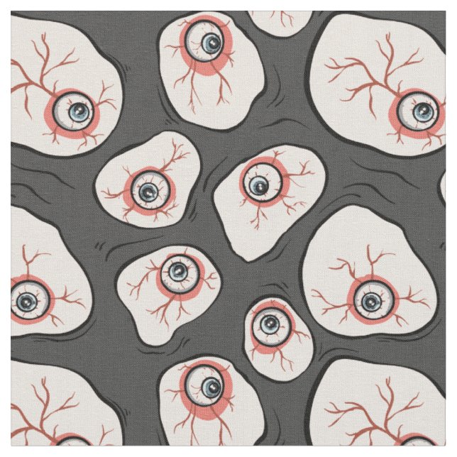 Tecido Olhos de zumbi sangrentos de Halloween  (Detalhe)