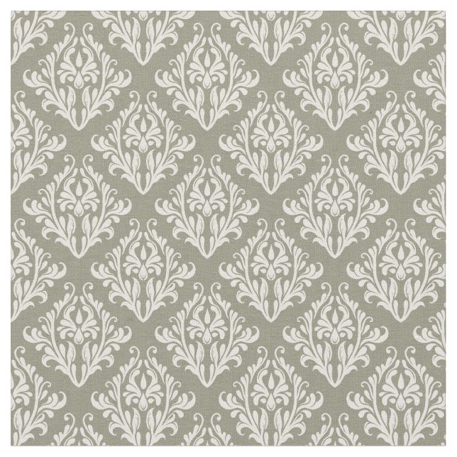Tecido Olive Green Damask (Detalhe)