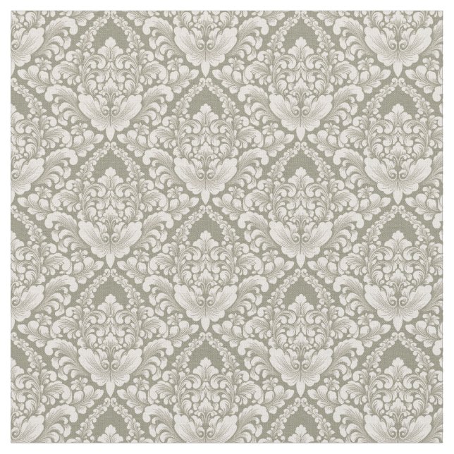 Tecido Olive Green Damask (Detalhe)