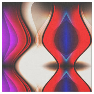 Tecido Ondas abstrato Vermelhas e Roxas
