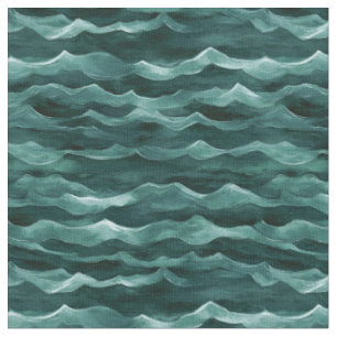 Tecido Ondas de Aquarela Verde