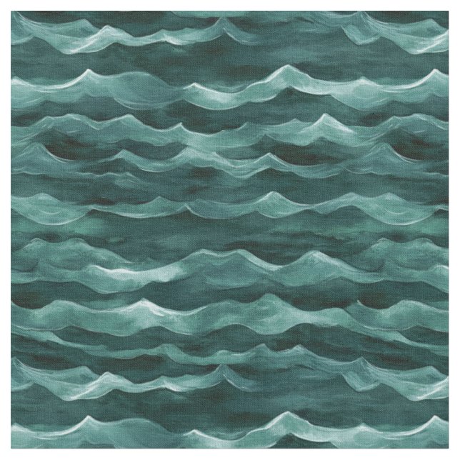 Tecido Ondas de Aquarela Verde (Detalhe)