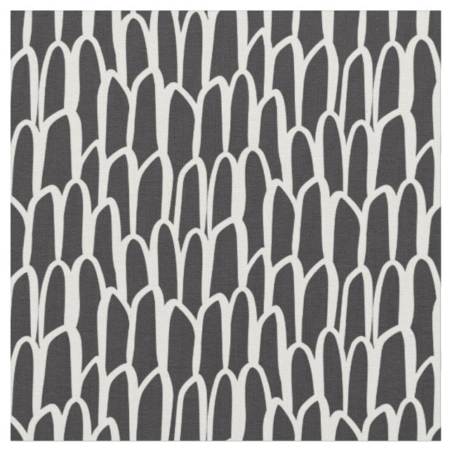 Tecido Ondas de doodle mod mudcloth geométrico simples pr (Detalhe)