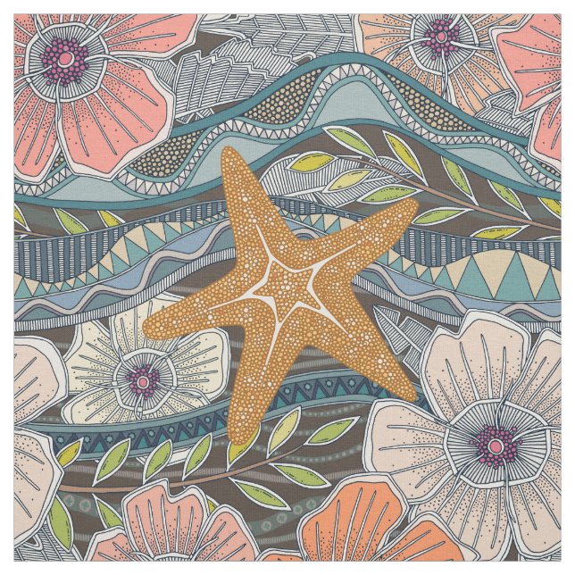 Tecido ondas tropicais terra (Modelo)