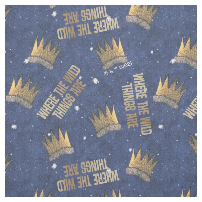 Tecido Onde as coisas selvagens são coroa e padrão de est (Modelo)
