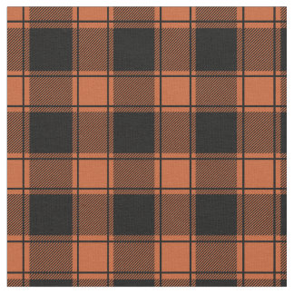 Tecido Orange & Black Buffalo Plaid