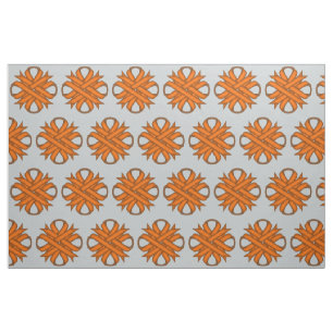 Tecido Orange Clover Ribbon por Kenneth Yoncich
