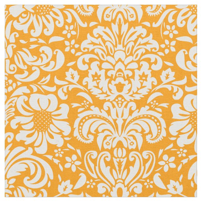 Tecido Orange Floral Damask (Detalhe)