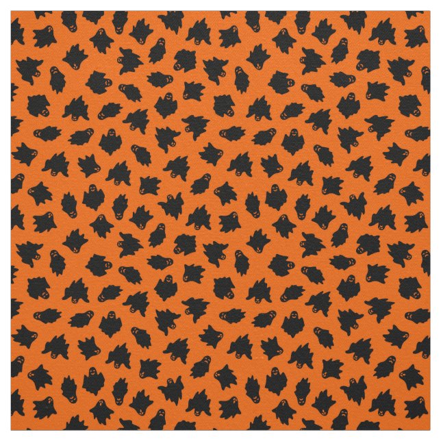 Tecido Orange Ghost Happy Halloween Modern (Modelo)