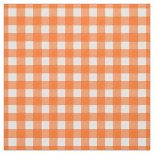 Tecido Orange Gingham Check