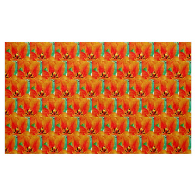 Tecido Orange Tulip (Fat Quarter)