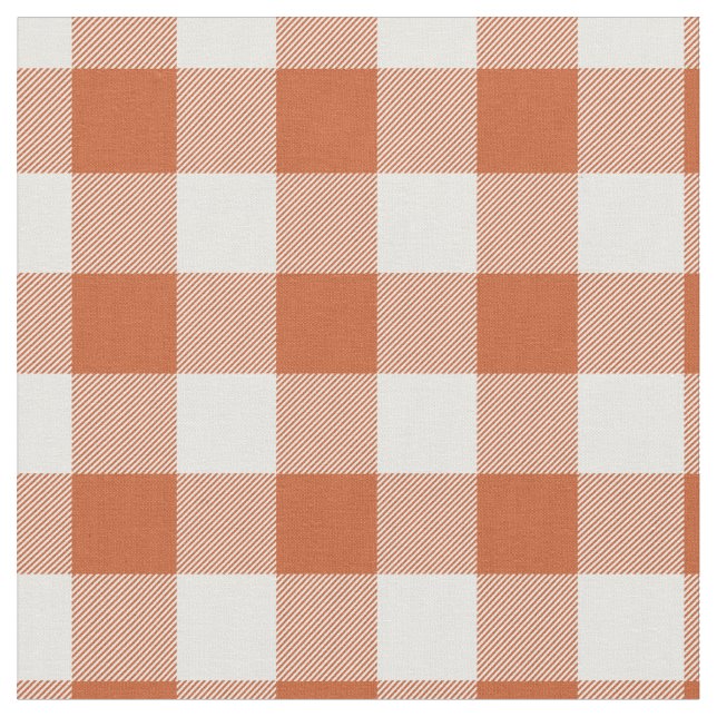 Tecido Orange & White Plaid Gingham (Detalhe)