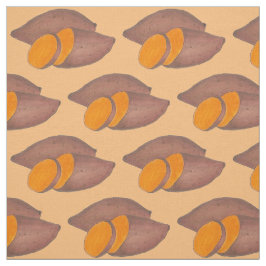 Tecido Orange Yam Docinho Batata Foodie Veggie
