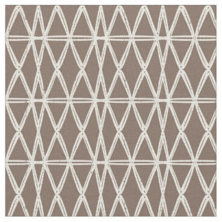Tecido organic geometric retro lattice tile mocha ivory 