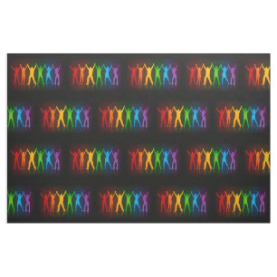 Tecido Orgulho gay artístico do SlipperyJoe pessoas pres