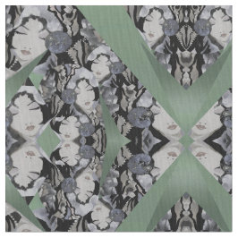 Tecido oriental das caras no verde de Seafoam,