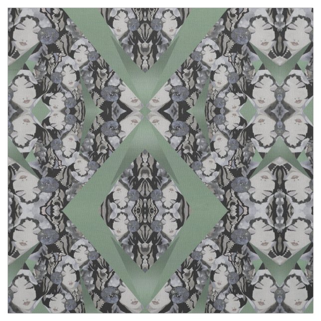 Tecido oriental das caras no verde de Seafoam, (Modelo)