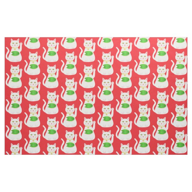 Tecido Oriental Lucky Cat (Fat Quarter)