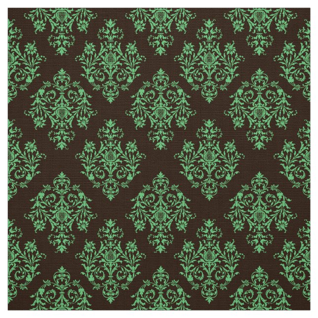 tecido ornamentado Barroco de Cor damasco castanha (Modelo)