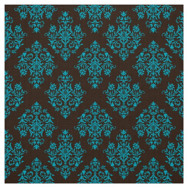 tecido ornamentado Barroco de Cor damasco castanha (Modelo)