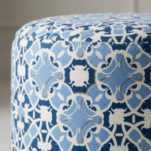 Ornamentado Elegante Damask Clássico Azul E Branco