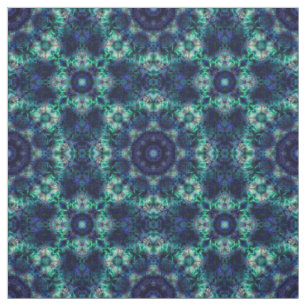 Tecido ornamento azul verde
