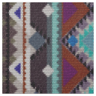 Tecido Ornamento boémio no ethno-estilo, asteca