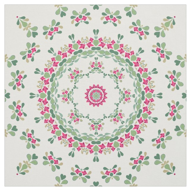 Tecido Ornamento floral (Modelo)