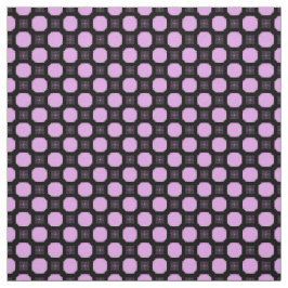 Tecido Ornamento geométrico em rosa e preto.